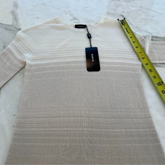 Akris Beige Gradient ECRU lightweight cashmere silk sweater - Picture 12 of 16